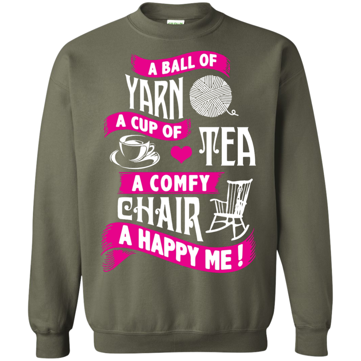 A Ball of Yarn, A Happy Me Crewneck Sweatshirts - Crafter4Life - 10
