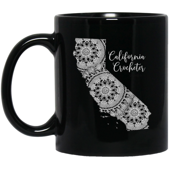 California Crocheter Black Mugs