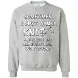 I Just Wanna Knit Crewneck Pullover Sweatshirt