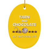 Yarn and Chocolate Ornaments