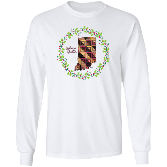 Indiana Quilter Christmas LS Ultra Cotton T-Shirt