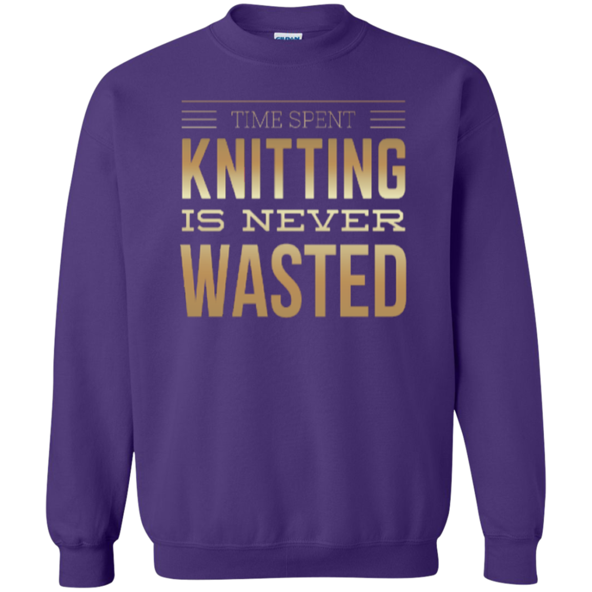 Time Spent Knitting Crewneck Sweatshirt - Crafter4Life - 1