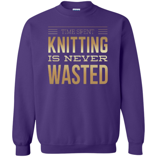 Time Spent Knitting Crewneck Sweatshirt - Crafter4Life - 1