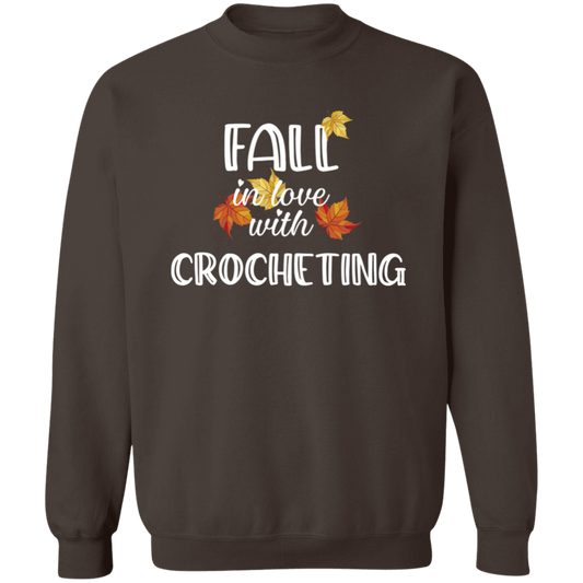 Fall in Love with Crocheting Crewneck Pullover Sweatshirt