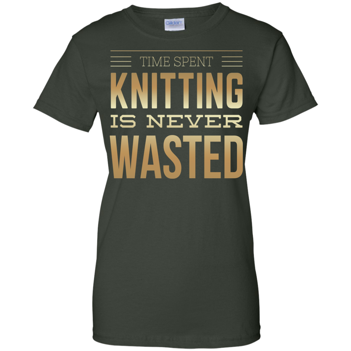 Time Spent Knitting Ladies Custom 100% Cotton T-Shirt - Crafter4Life - 6