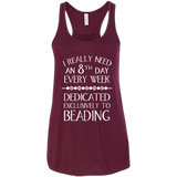 8th Day For Beading Flowy Racerback Tank