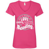 Time for Beading Ladies V-Neck Tee - Crafter4Life - 1
