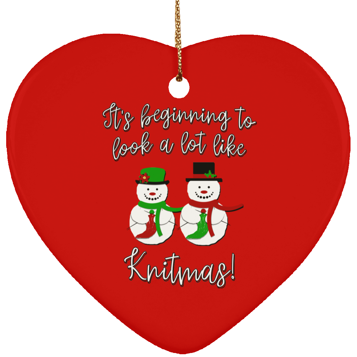 Knitmas Snow Couple Ornaments