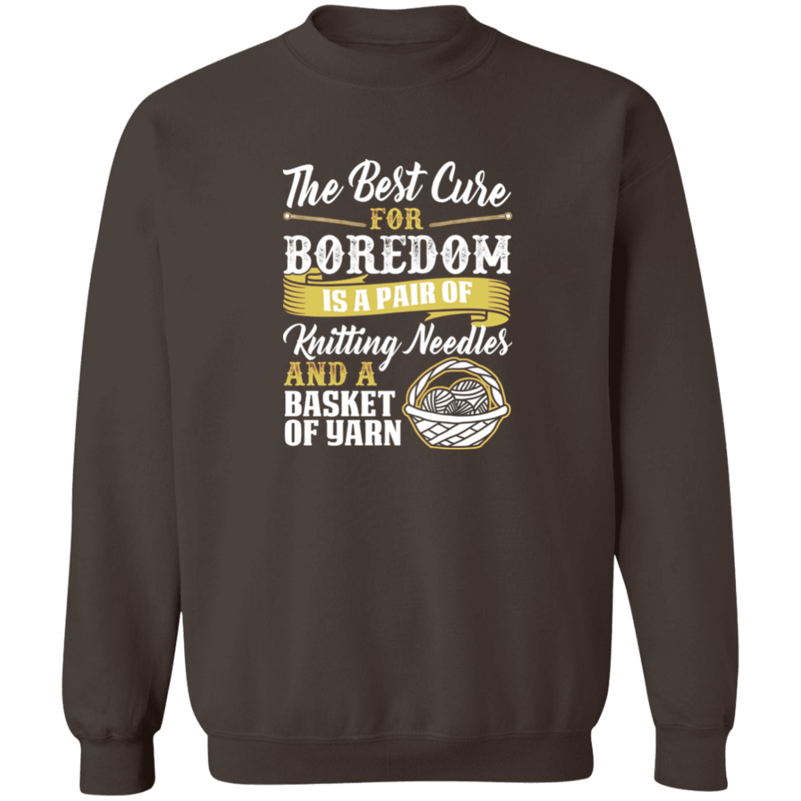 Cure For Boredom - Knitting - gold Sweatshirt