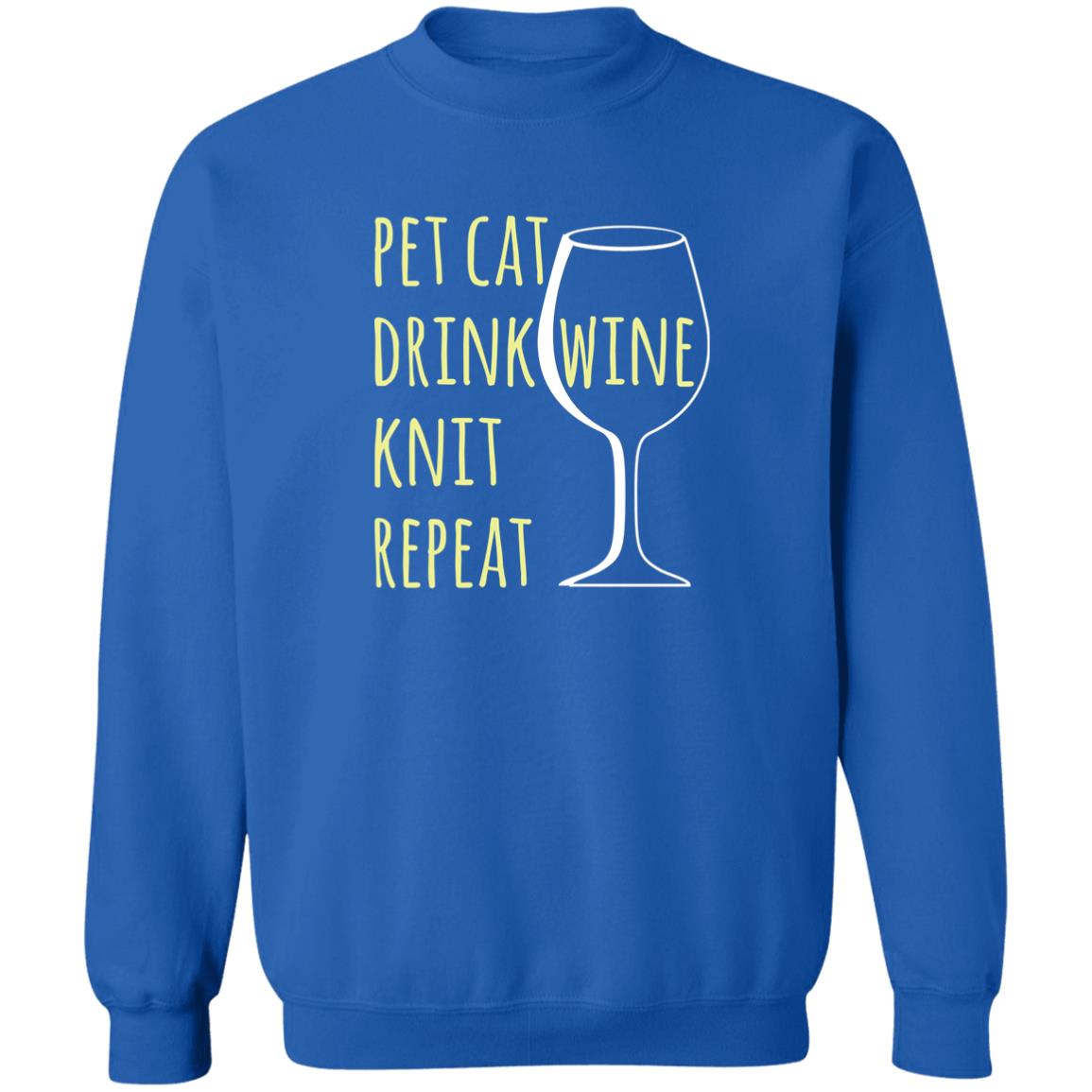 Pet Cat-Drink Wine-Knit Sweatshirt