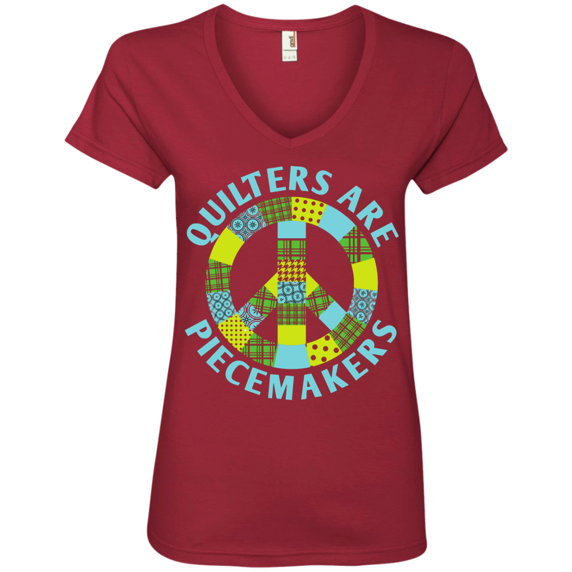 Quilters are Piecemakers Ladies V-Neck Tee - Crafter4Life - 4