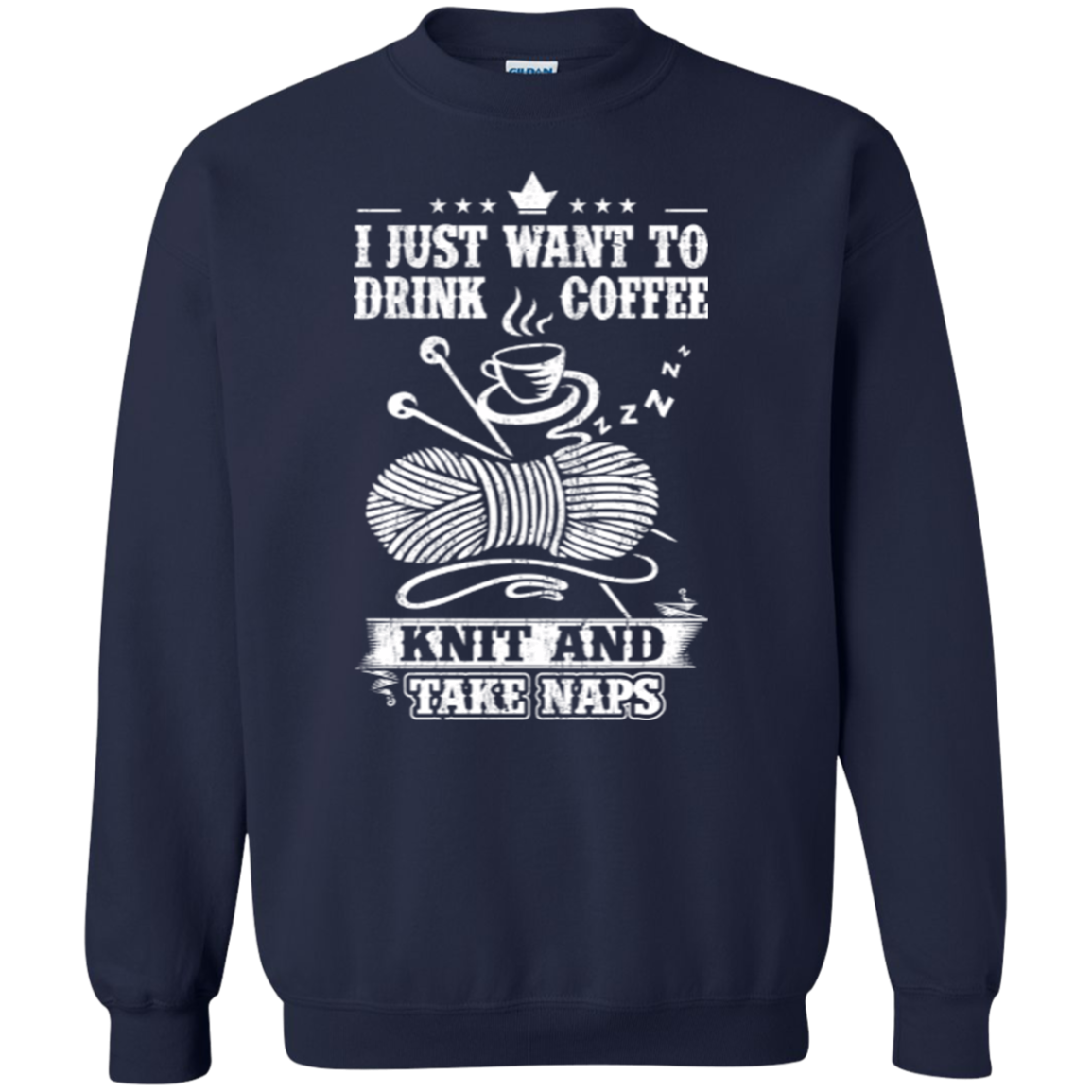 Coffee-Knit-Nap Crewneck Sweatshirt - Crafter4Life - 6