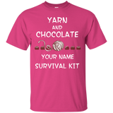 Yarn and Chocolate Survival Kit - Personalized Unisex T-Shirts