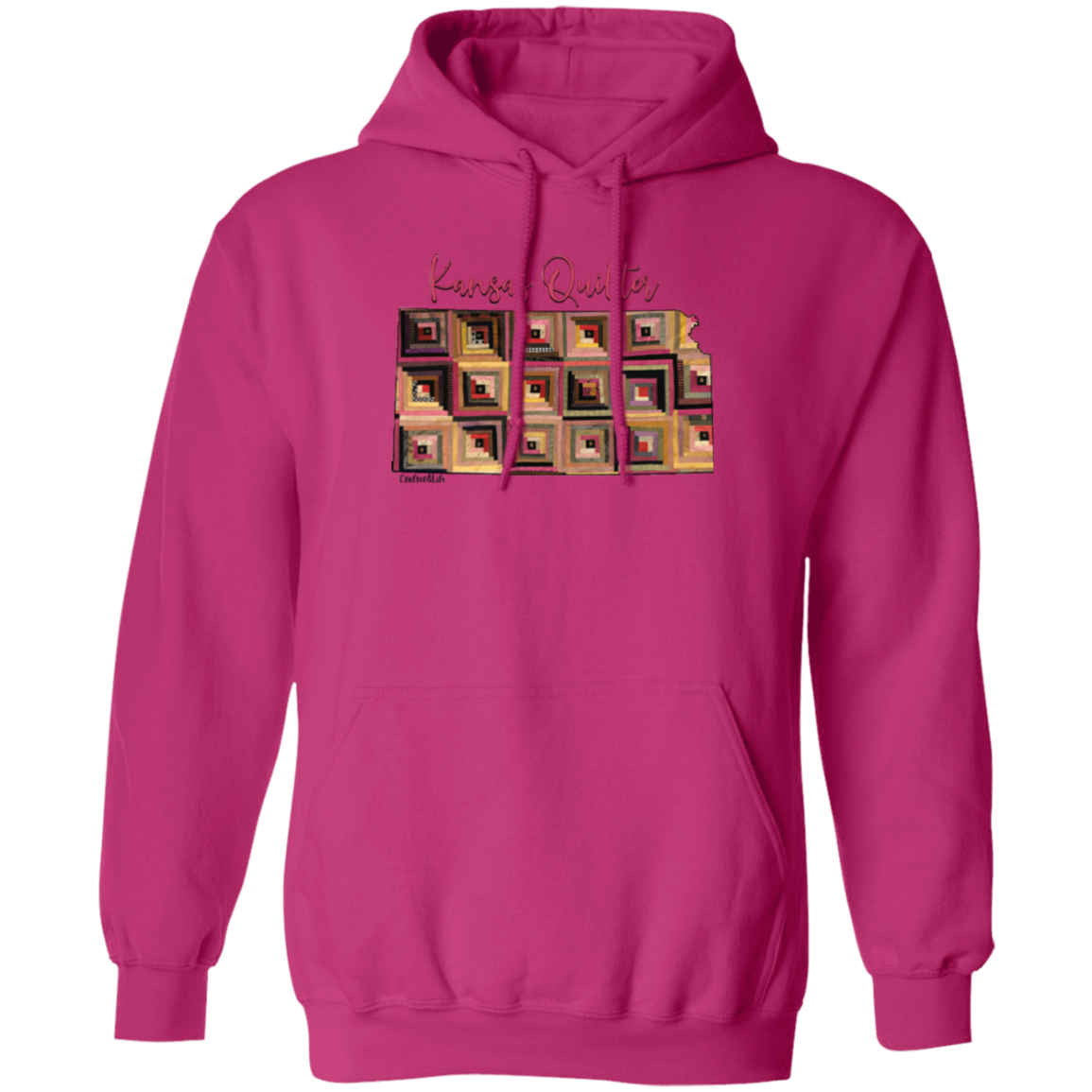 Kansas Quilter Pullover Hoodie, Gift for Quilting Friends and Family