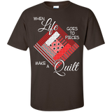 Make a Quilt (red) Custom Ultra Cotton T-Shirt - Crafter4Life - 2