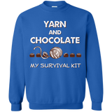 Yarn and Chocolate Crewneck Pullover Sweatshirt
