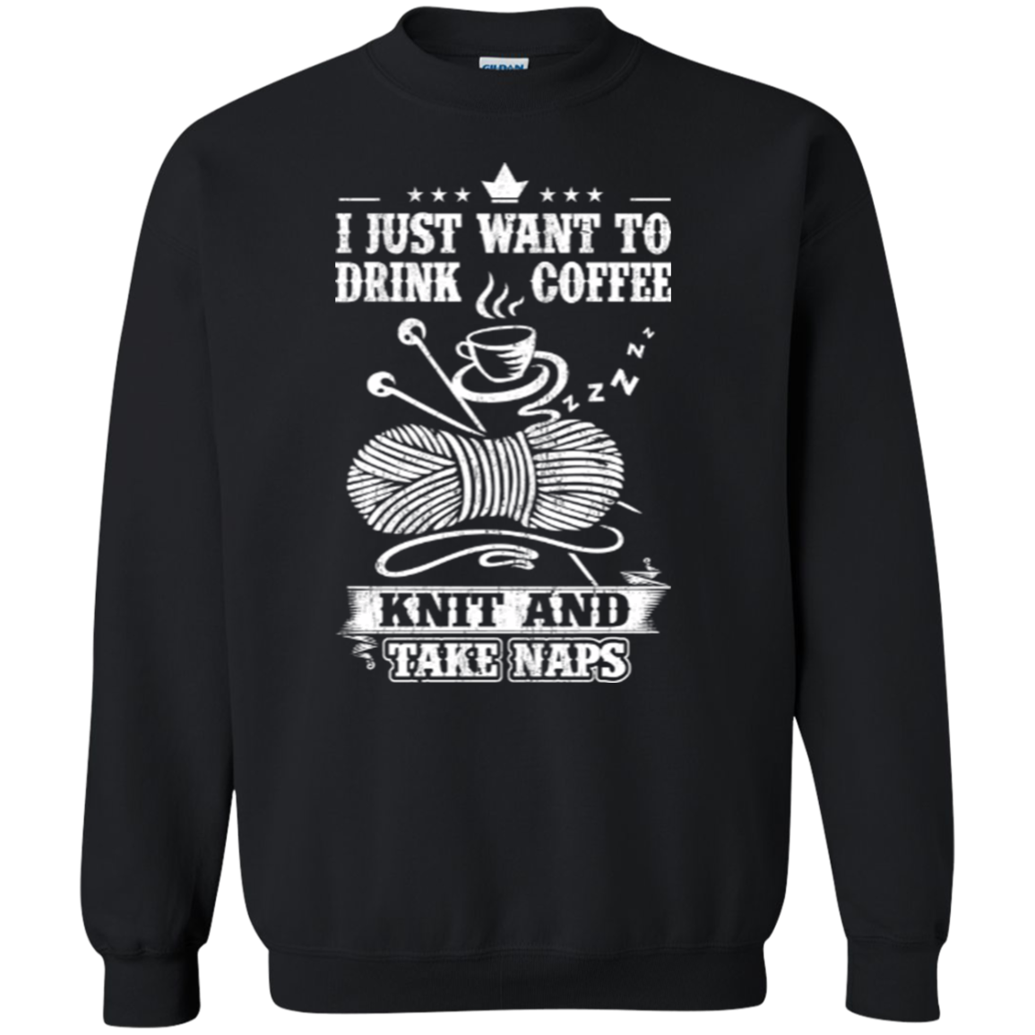 Coffee-Knit-Nap Crewneck Sweatshirt - Crafter4Life - 2