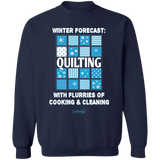 Winter Forecast Quilting Flurries Crewneck Pullover Sweatshirt
