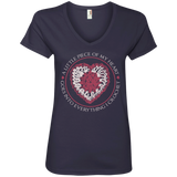 Piece of My Heart (Crochet) Ladies V-Neck T-Shirt