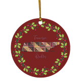 Tennessee Quilter Christmas Circle Ornament