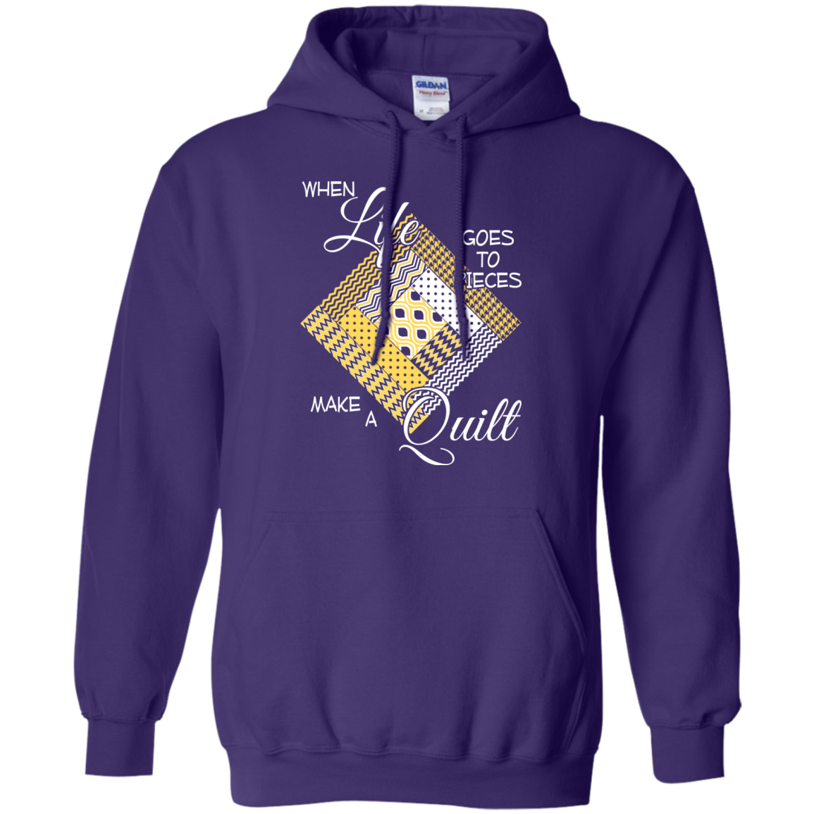 Make a Quilt (yellow) Pullover Hoodies - Crafter4Life - 10