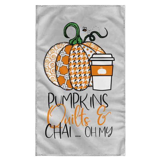 Pumpkins, Quilts & Chai Wall Flag