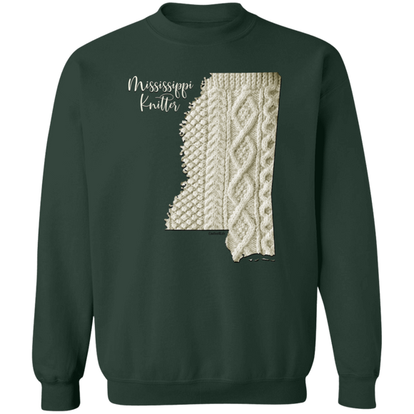 Mississippi Knitter Crewneck Pullover Sweatshirt