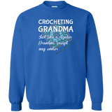 Crocheting Grandma Crewneck Pullover Sweatshirt