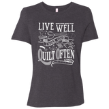 Live Well, Quilt Often Ladies' Relaxed Jersey Short-Sleeve T-Shirt