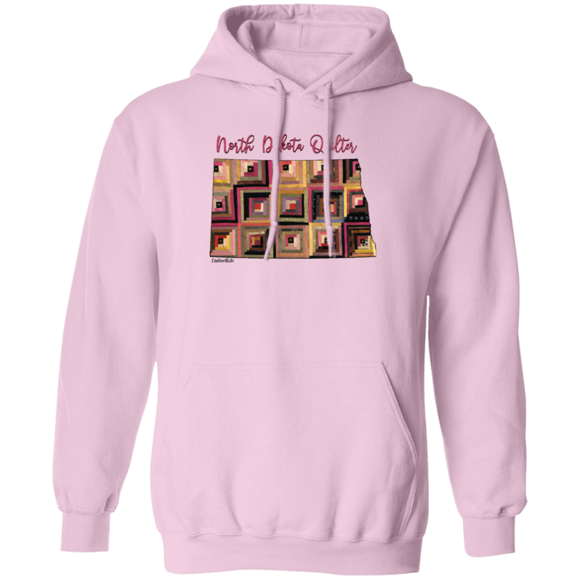 North Dakota Quilter Pullover Hoodie, Gift for Quilting Friends and Family
