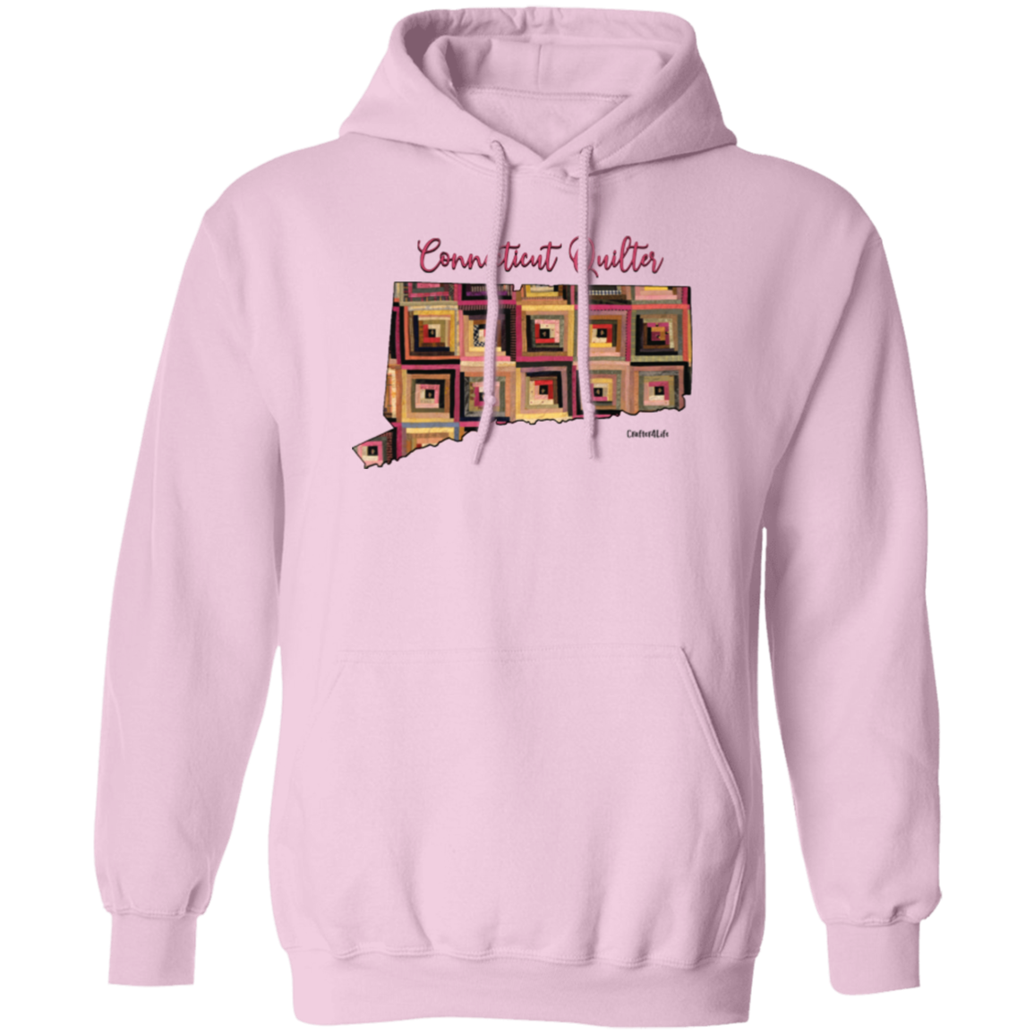 Connecticut Quilter Pullover Hoodie, Gift for Quilting Friends and Family