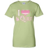 I Heart to Quilt Ladies Custom 100% Cotton T-Shirt - Crafter4Life - 10