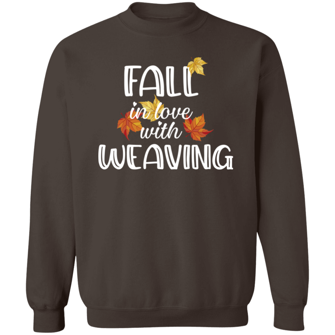 Fall in Love with Weaving Crewneck Pullover Sweatshirt