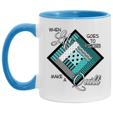 Make a Quilt (Turquoise) Mugs