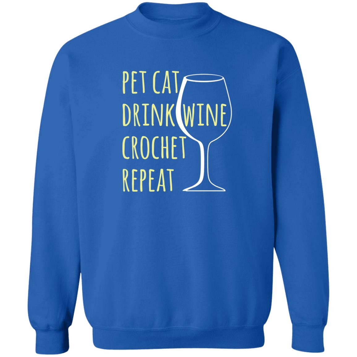 Pet Cat-Drink Wine-Crochet Sweatshirt