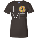 LOVE Quilting (Fall Colors) Ladies Custom 100% Cotton T-Shirt - Crafter4Life - 5