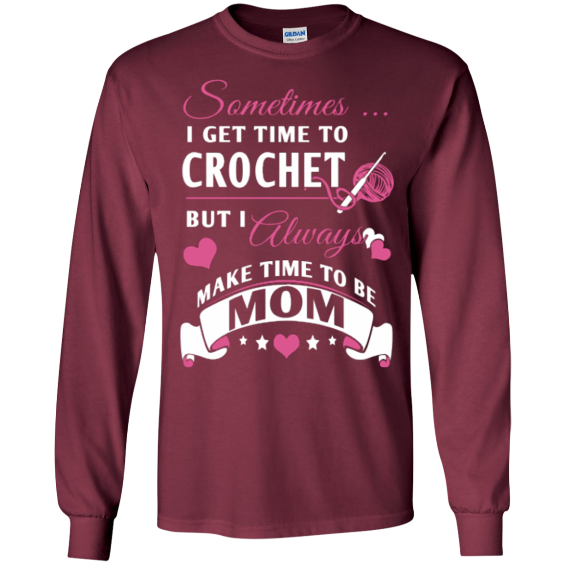 Crochet Mom Long Sleeve Ultra Cotton T-Shirt - Crafter4Life - 9