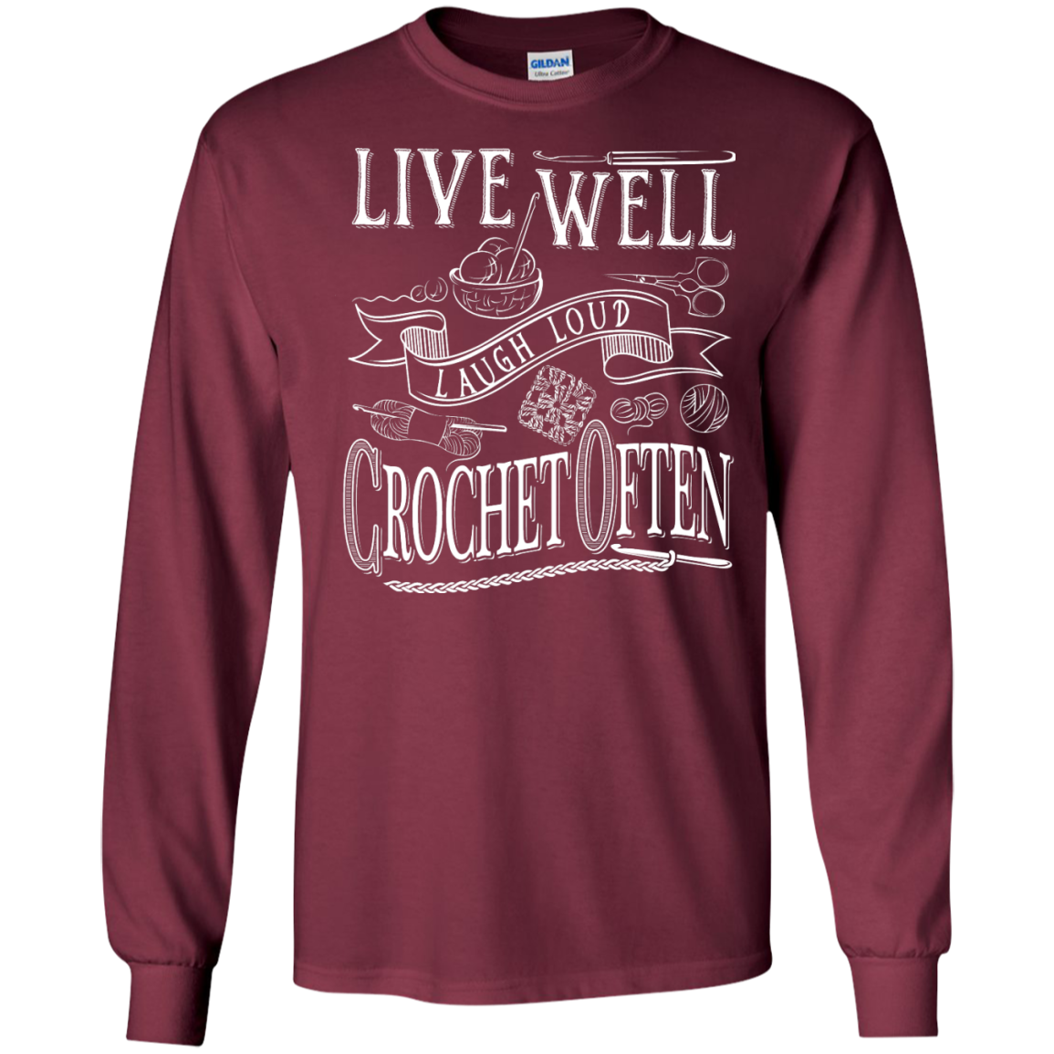 Crochet Often Long Sleeve Ultra Cotton T-Shirt - Crafter4Life - 8