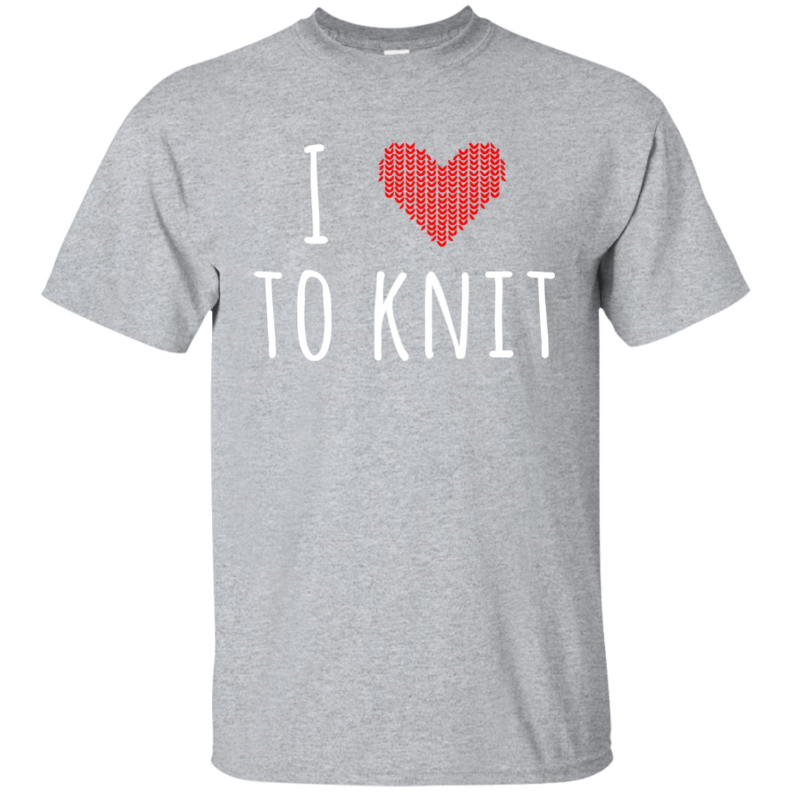 I Heart To Knit Ultra Cotton T-Shirt