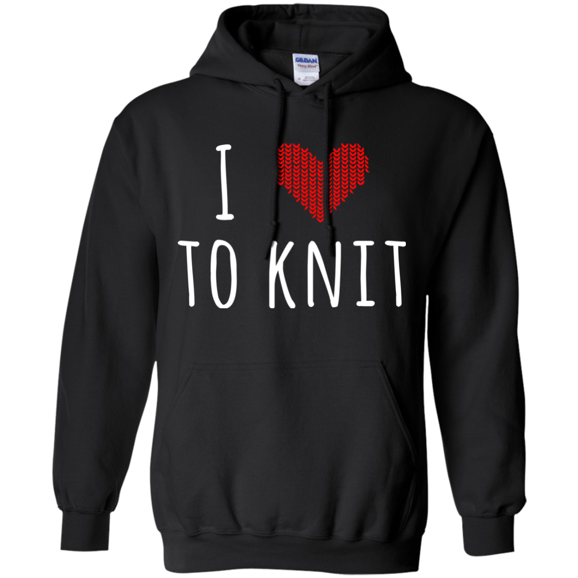 I Heart To Knit Pullover Hoodie