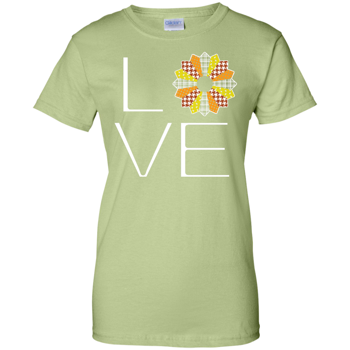 LOVE Quilting (Fall Colors) Ladies Custom 100% Cotton T-Shirt - Crafter4Life - 9