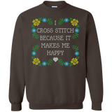 I Cross Stitch Because It Makes Me Happy Crewneck Sweatshirts - Crafter4Life - 7