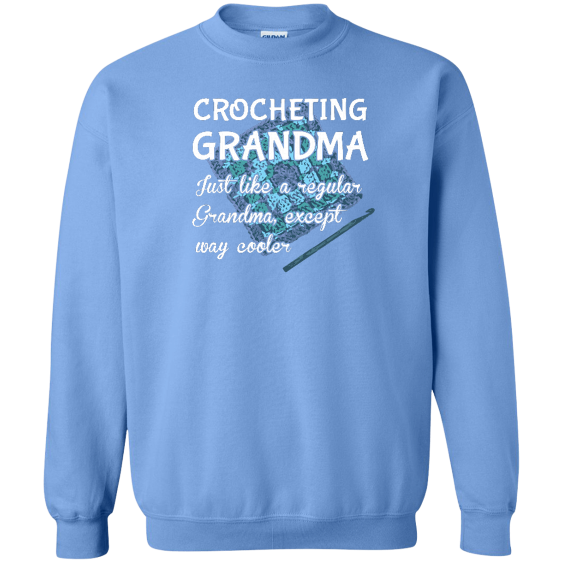 Crocheting Grandma Crewneck Pullover Sweatshirt