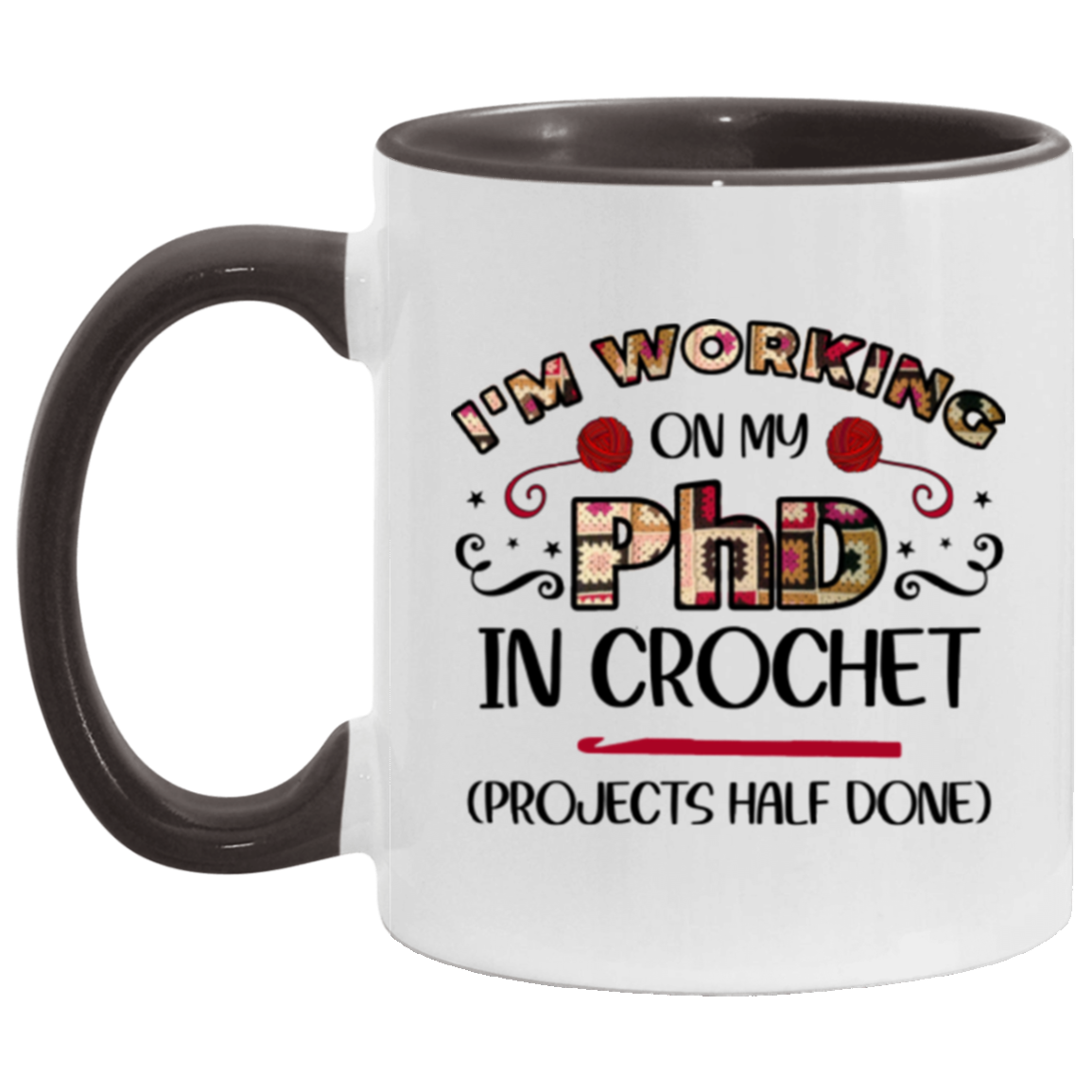 PhD in Crochet Mugs