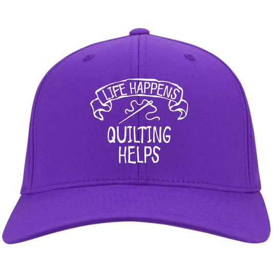 Life Happens - Quilting Helps Twill Cap