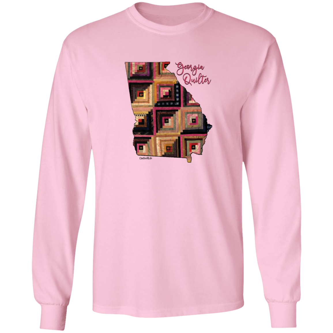 Georgia Quilter Long Sleeve T-Shirt, Gift for Quilting Friends and Family