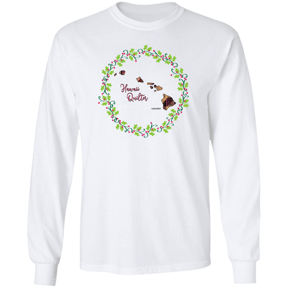 Hawaii Quilter Christmas LS Ultra Cotton T-Shirt