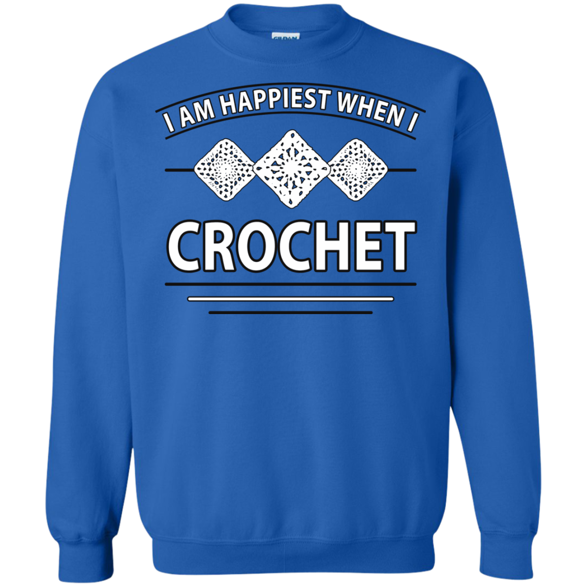 I Am Happiest When I Crochet Crewneck Sweatshirts - Crafter4Life - 4