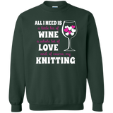 All I Need is Wine-Love-Knitting Crewneck Sweatshirt - Crafter4Life - 6