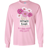 Happiness Blooms with Crafts Long Sleeve Ultra Cotton T-Shirt - Crafter4Life - 6